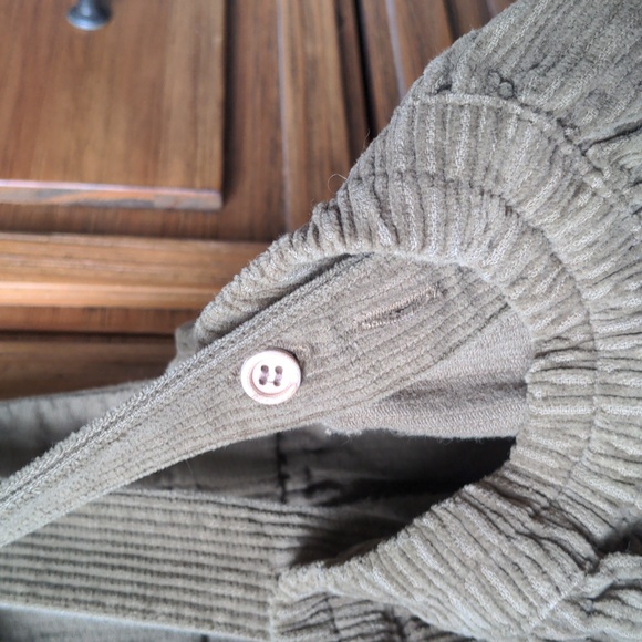 Simple Folk Corduroy Pinafore Apron Dress Olive Fall Autumn 4/5Y Khaki Heirloom - Picture 8 of 13